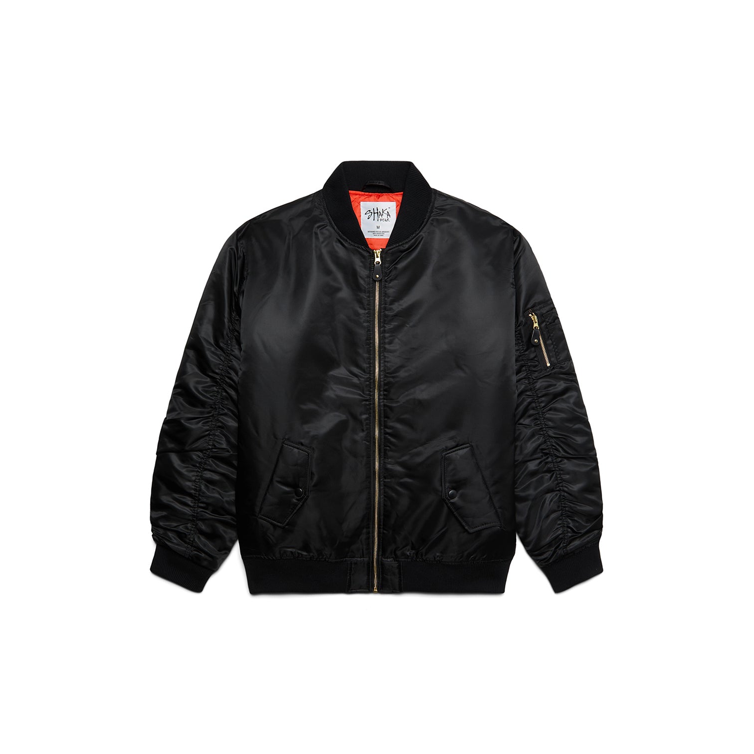 Men's Bomber Jacket With Gold Logo